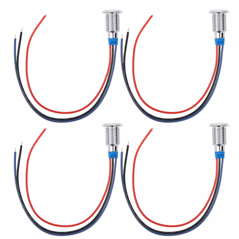 LED rotondi precablati, LED a doppio colore, mini LED rotondi, LED rotondi impermeabili, indicatore LED, LED
