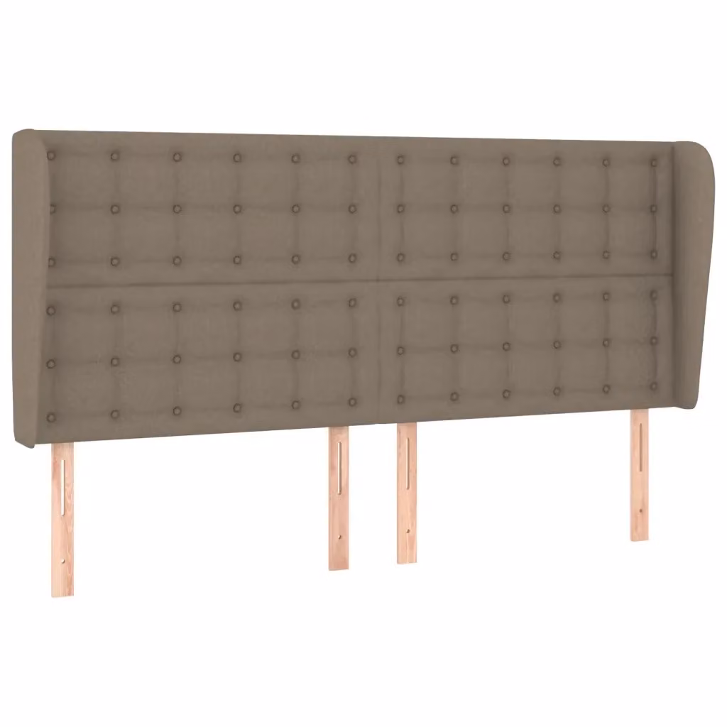 Testiera ad Orecchio vidaXL in Tessuto Beige/Grigio L: 163 cm, P: 23 cm, H: 118/128 cm – 2