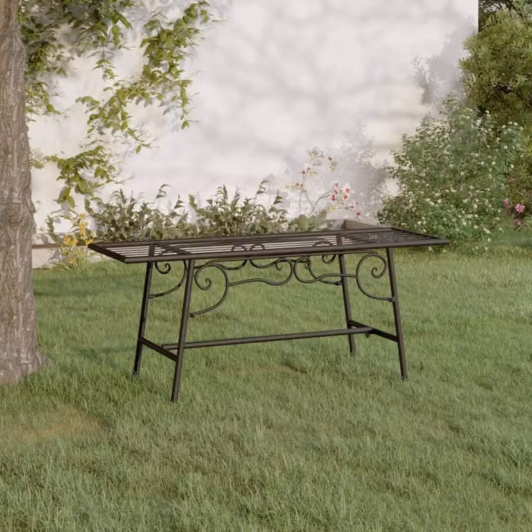 The Living Store Panca ad albero 110 cm in acciaio nero