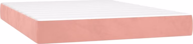 Materasso a Molle Insacchettate Rigidità Media Rosa 140x220x20 cm in Velluto