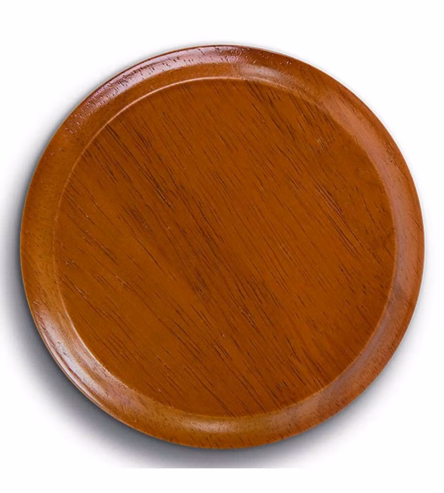 Base in Legno Tonda - Noce - Diametro 102mm