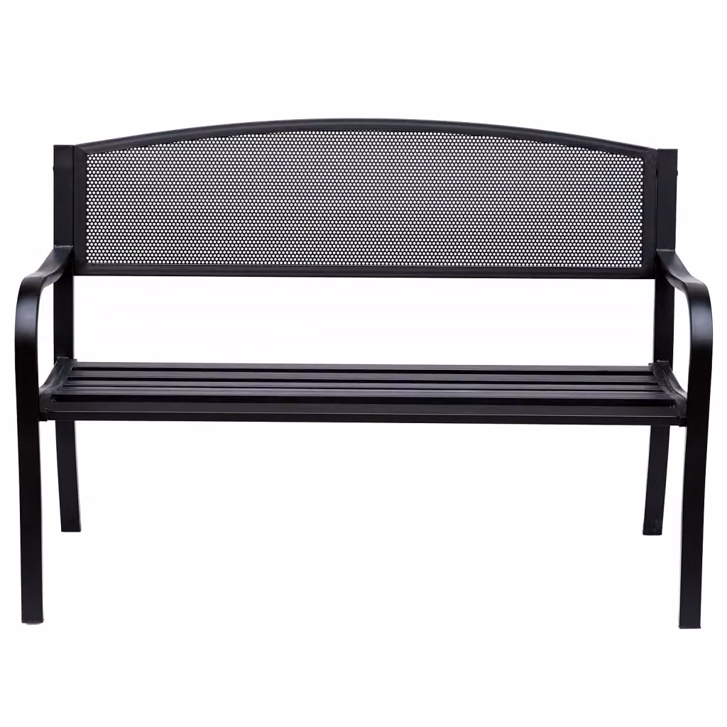 Panchina da giardino Minimal in acciaio Grigio Antracite L: 127 cm, P: 60 cm, H: 87 cm – 2