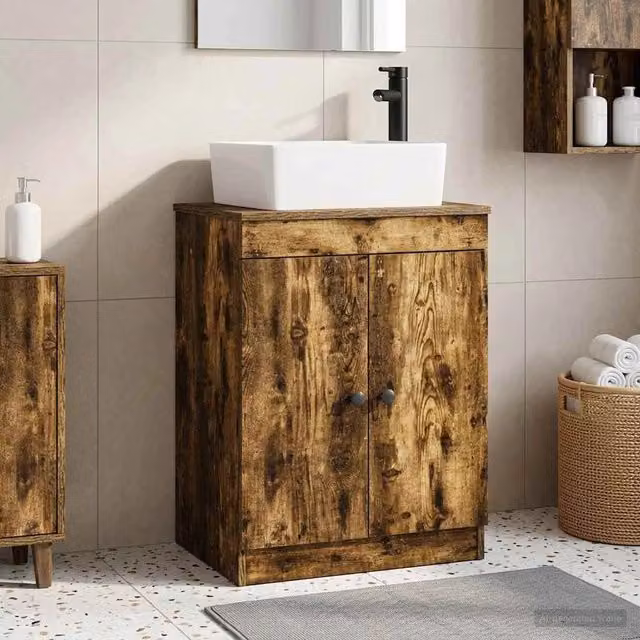 Mobile da bagno con lavabo Rovere Fumo 54 x 35 x 83 cm 890134