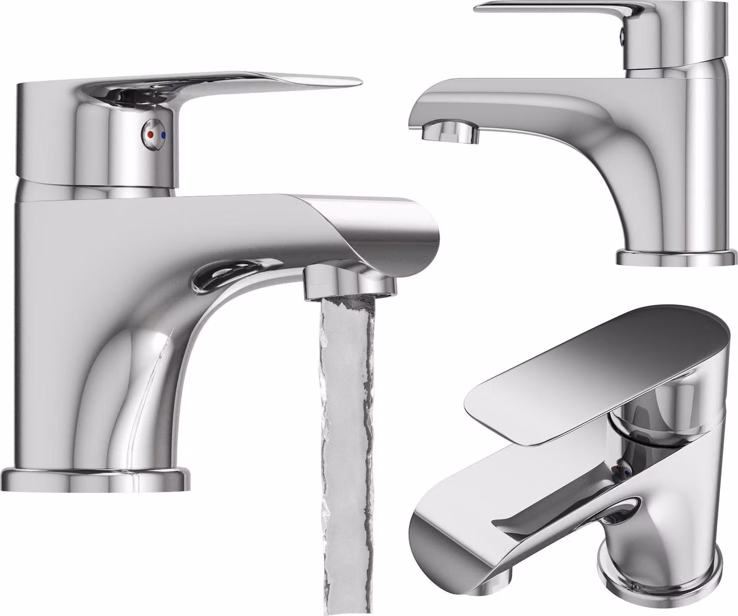 Granitan - Miscelatore lavabo - Rubinetto bagno altezza 10,4 cm - Rubinetto cromato - ottone - VITO