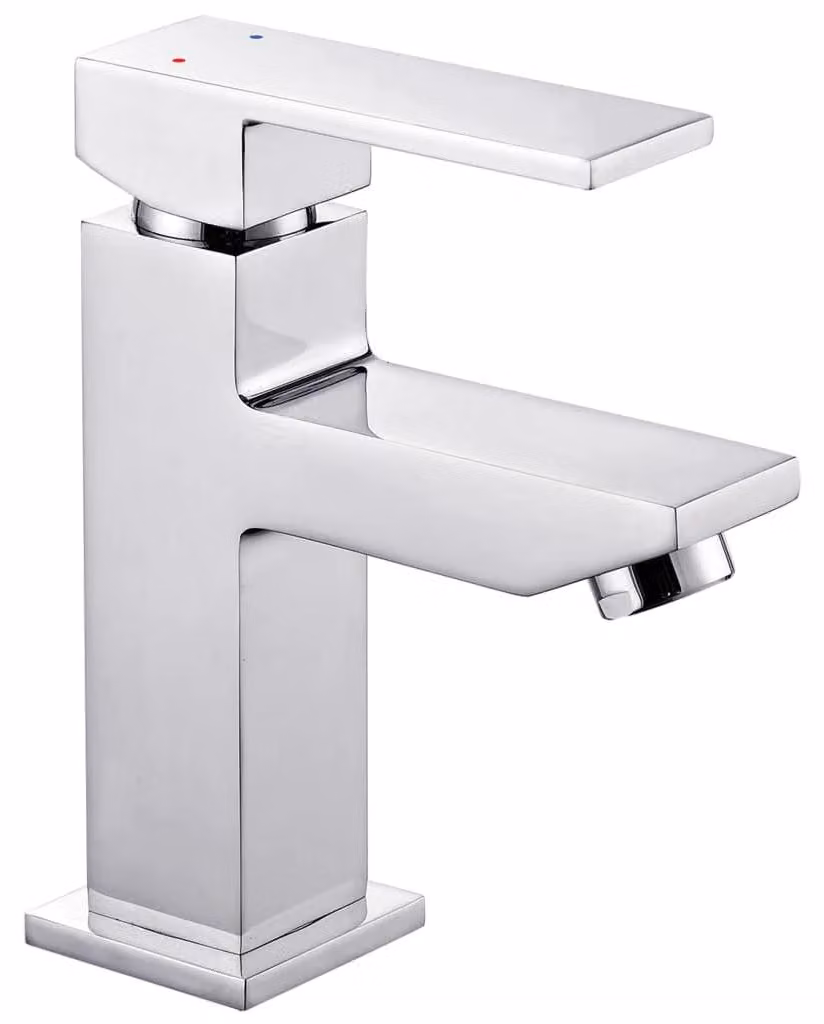 Miscelatore monocomando per lavabo, modello TOKYO II, con un foro, finitura cromata