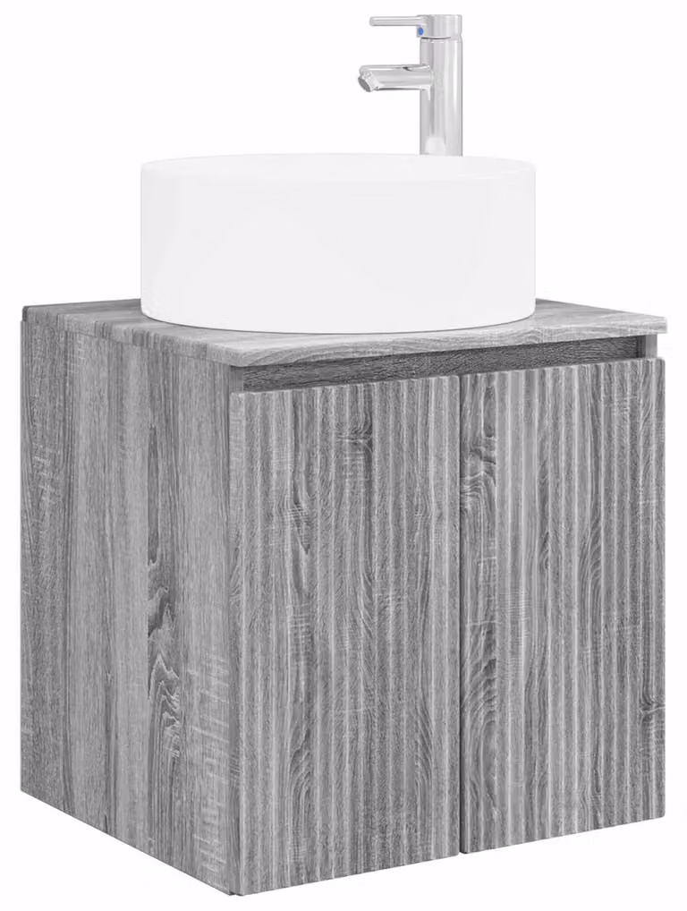 Mobile lavabo da parete Sonoma grigio 49,5 x 44,5 x 65,5 cm
