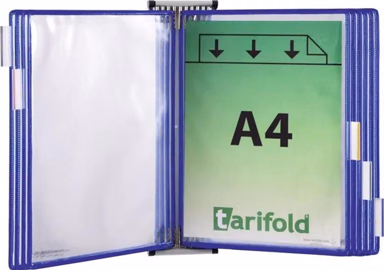 tarifold supporto da parete 5 espositori blu - 416161