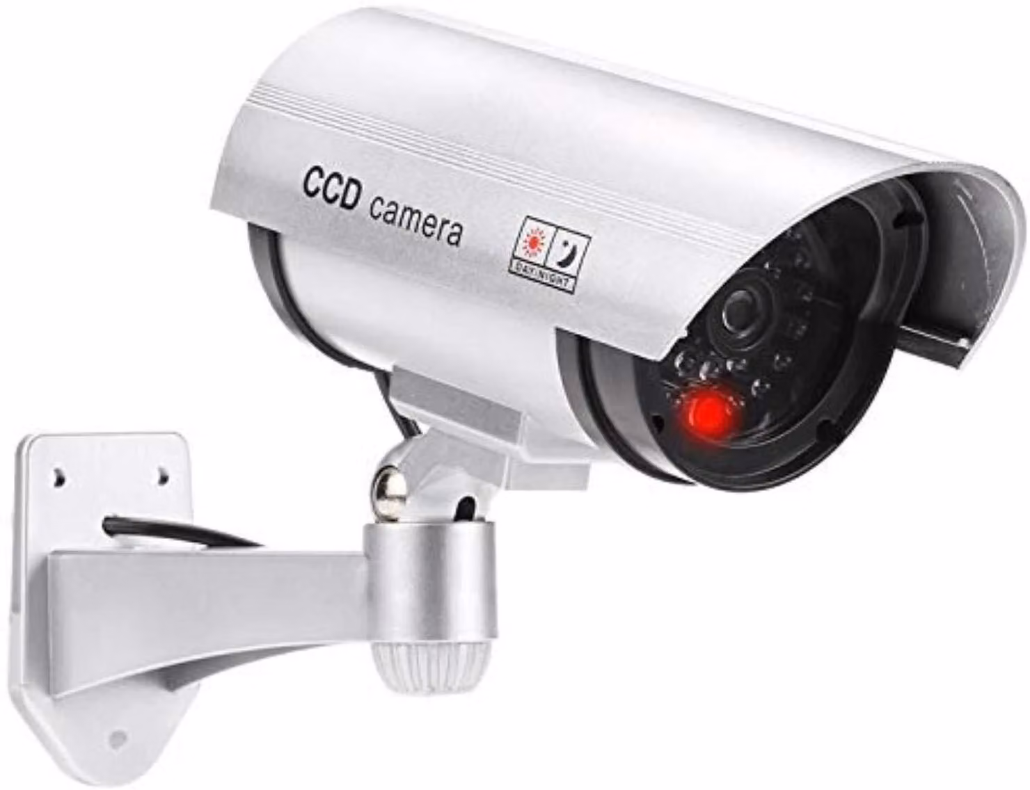 Telecamera finta, telecamera di sicurezza simulata, telecamera fittizia con luce LED rossa
