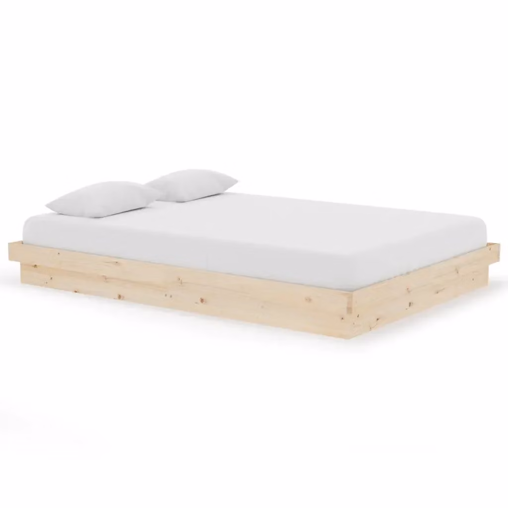 Giroletto in legno massello di pino vidaXL stile rustico bianco L 140 cm x P 200 cm – 2