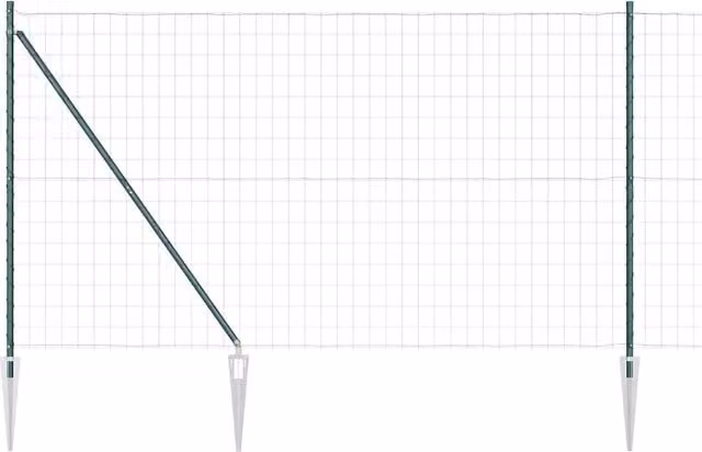 Recinzione da Giardino Design In in Acciaio e PVC Verde L: 10 m, H: 1,5 m