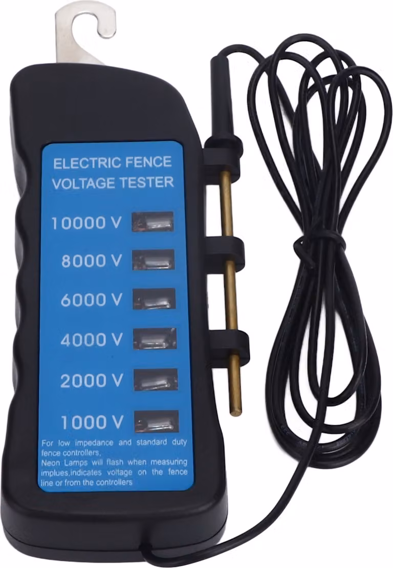 Tester per recinzioni elettriche, voltmetro, 10000 V, strumento portatile impermeabile con 6 luci per l'azienda agricola