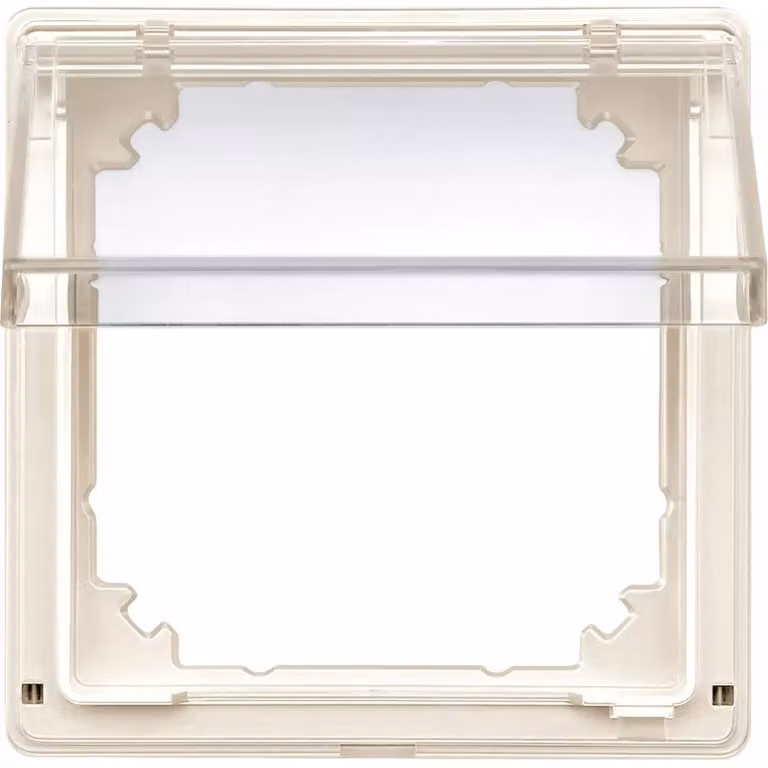 Anello distanziatore con coperchio ribaltabile trasparente, bianco, AQUADESIGN
