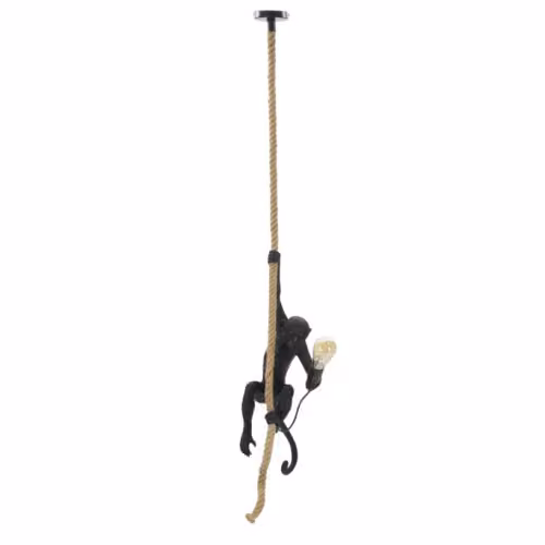 Lampada a sospensione LAMPADARIO MONKEY NERO CM Ø 27X32X60 Mauro Ferretti