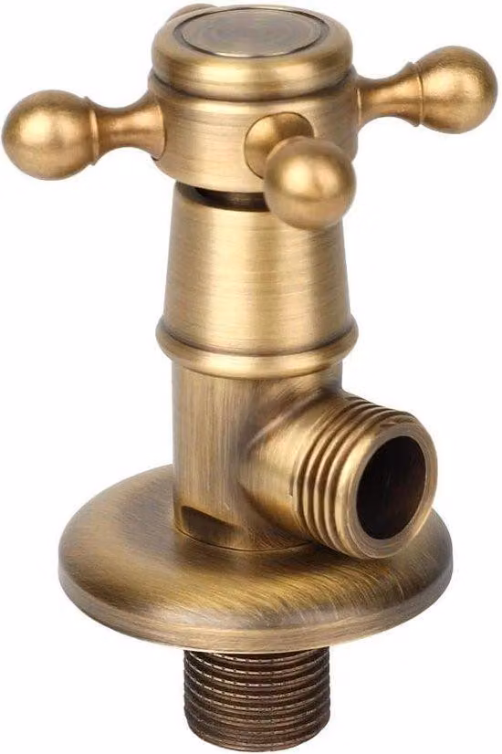 Maniglia girevole in ottone da 1/2 pollice, finitura oro vintage, per WC