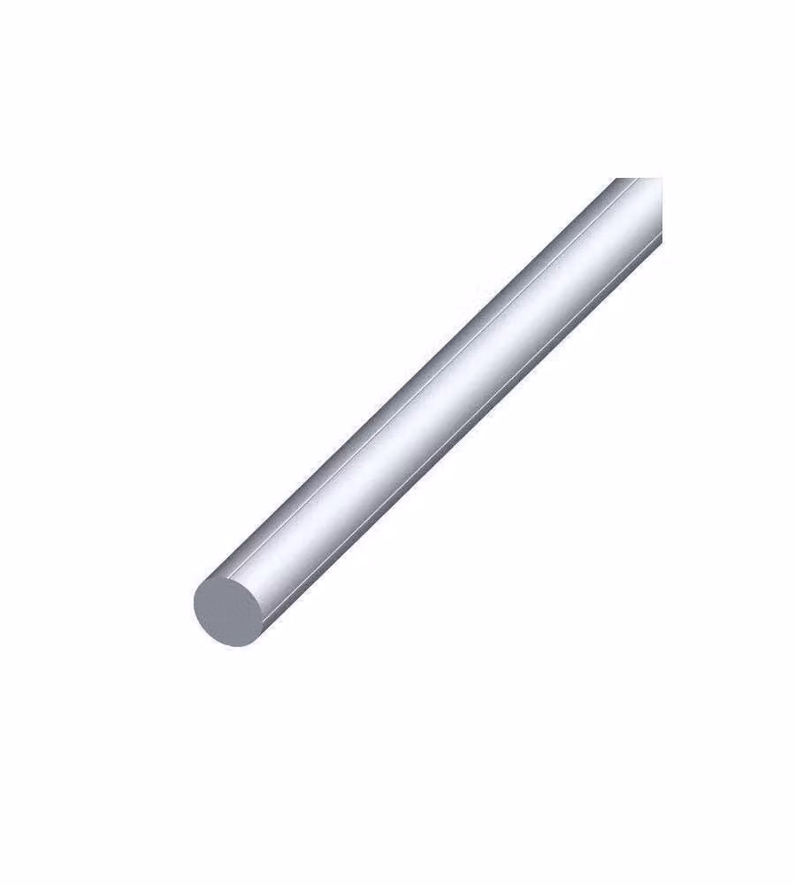 ALFER Barra Tonda Alluminio Naturale con Scanalature 7,5 mm - 1 m
