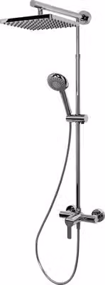 Sistema doccia con rubinetto a leva Duschmaster Schulte Soffione a pioggia (D9621 02)