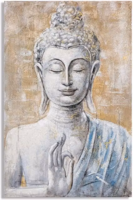 Dipinto Su Tela Buddha Light -b- cm 80x3x120