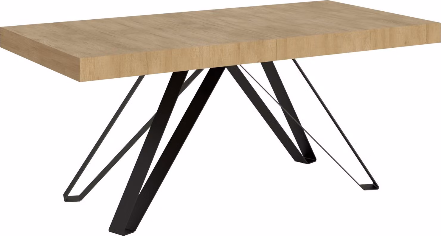 ITYHOME - Tavolo allungabile 200/460x90 cm Terium quercia natura gambe antracite