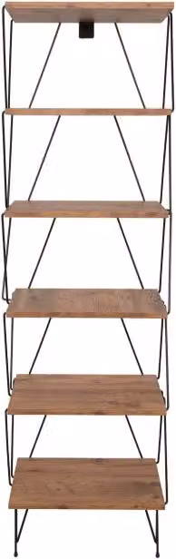 Libreria moderna in legno Balaban di HANAH HOME, Marrone, L 46 cm x P 30 cm x H 165 cm