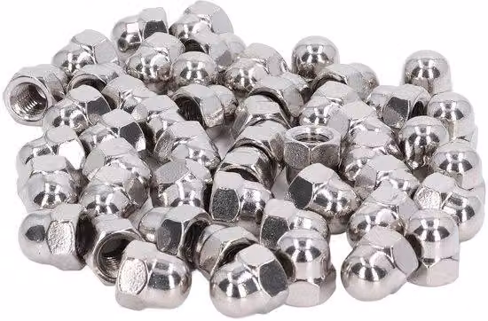 Set di utensili in acciaio inossidabile, 50 pezzi - Tappi a forma di dado a cupola e a sella esagonale - M3/M4/M5/M6/M8/M10/M12 - Alta qualità - Adatto per lavori e uso domestico - Metallo