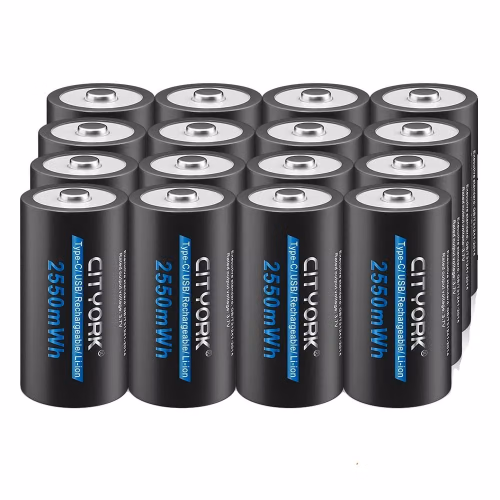 Batteria ricaricabile, 3,7V, potenza di lunga durata, 16PCS