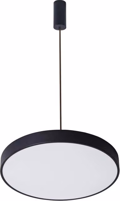 Lampadario a sospensione LED Italux Orbital moderno, luce bianco caldo 3000K, diametro: 40 cm, colore nero