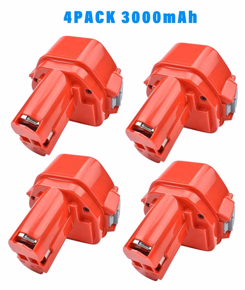 Batteria di ricambio per Makita 12V - pacco batterie NiMH 4x 3,0Ah - compatibile con PA12 1220 1222 1235 1233S 6271D - batteria per utensili elettrici