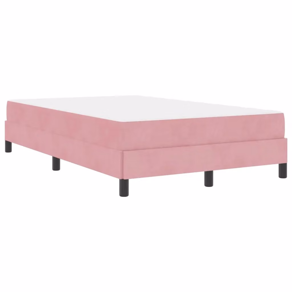 Letto a molle con materasso vidaXL in tessuto rosa L 120 x P 200 cm – 2