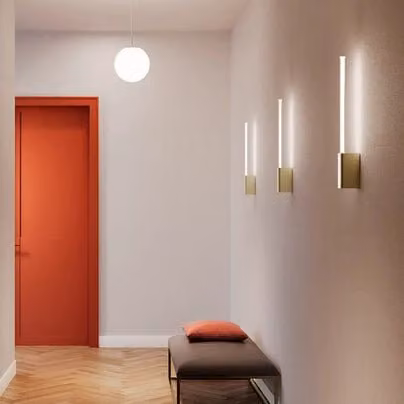 Brilliant Lampada da Parete LED con Diffusore Cilindrico in Alluminio Bianco, CCT Selezionabile, IP20, Altezza: 70.2 cm