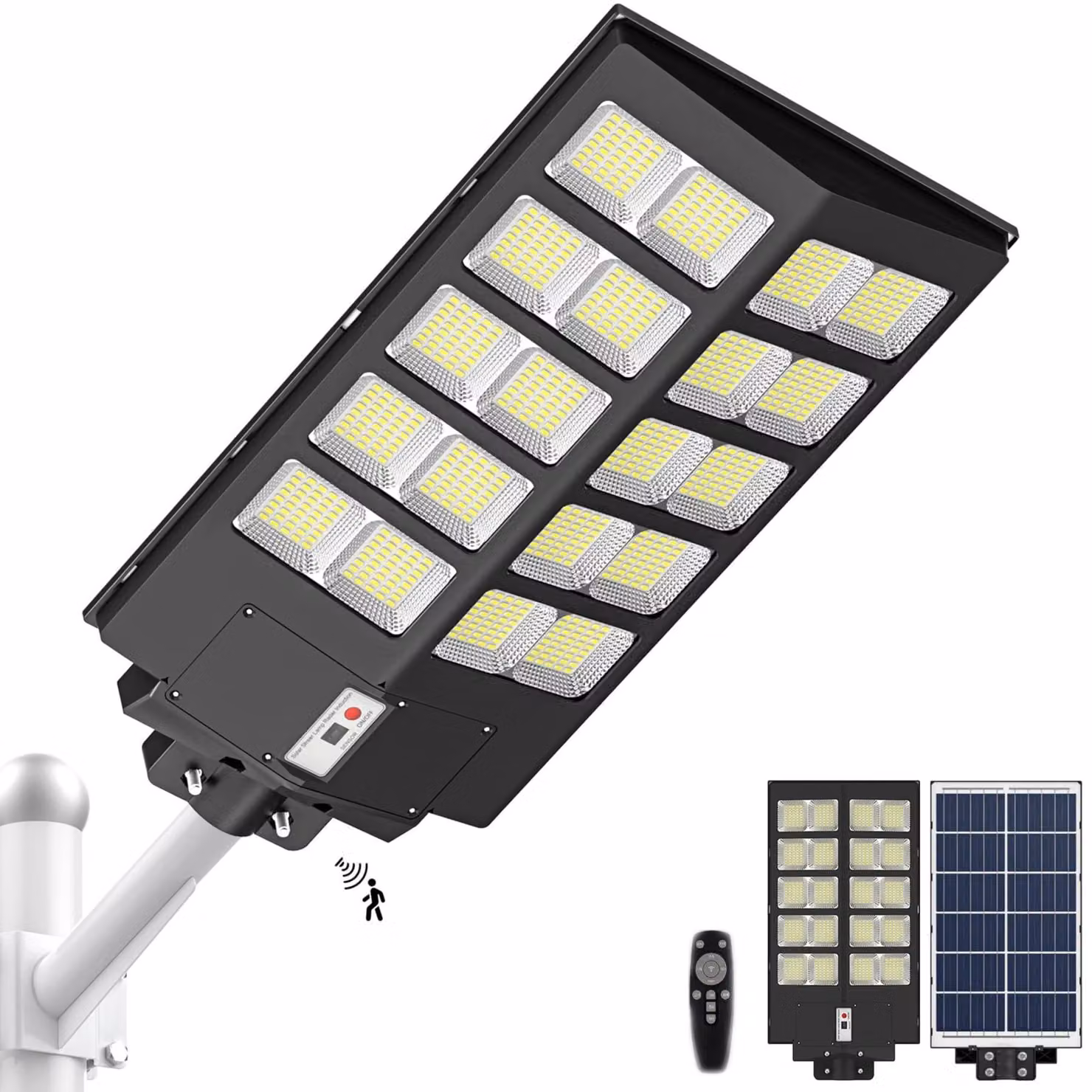 Lampada solare da 1000 W, 100.000 lumen, grado di protezione IP65, con sensore di movimento