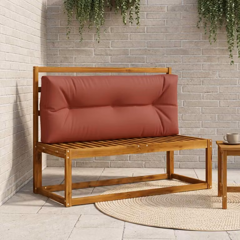 Cuscino per schienale di pallet vidaXL VIANEN rosso in poliestere con rivestimento rimovibile e resistente ai raggi UV