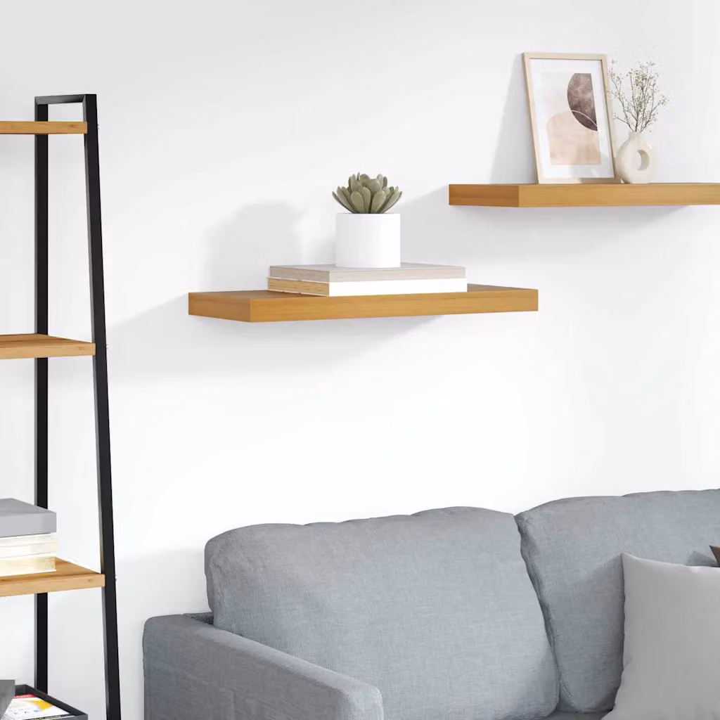 Scaffale da parete moderno vidaXL in legno marrone L: 60 cm, P: 23 cm, H: 3,8 cm