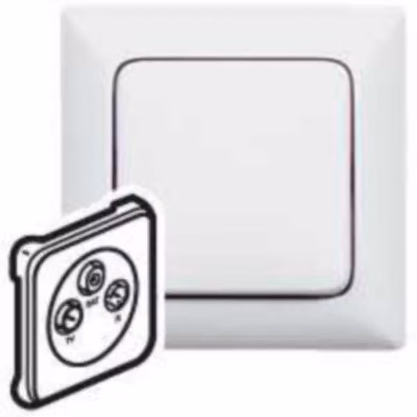 Legrand Creo copertura presa antenna 3 fori sistema TV-R-SAT ultra bianco Pro21 776773