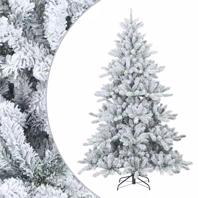Albero di Natale artificiale snodato bianco con effetto neve H: 180 cm, L: 116 cm