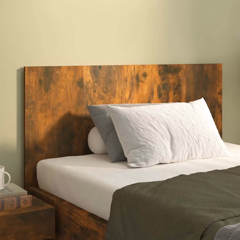 Testiera Letto vidaXL in Legno Multistrato Rovere Fumo Marrone L: 120 cm, H: 80 cm, P: 1,5 cm