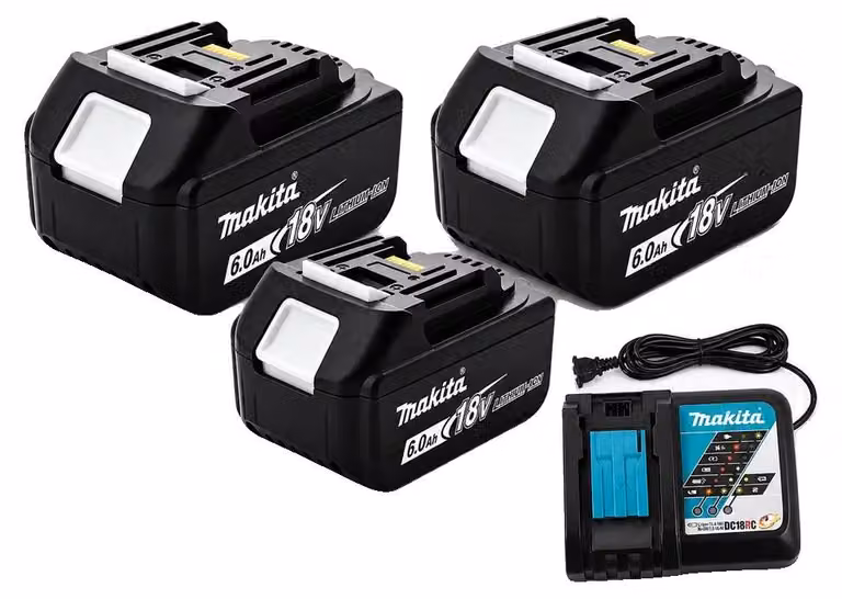 Batteria ricaricabile, capacità 6,0Ah, compatibile con gli utensili 18V LXT, caricabatterie rapido DC18RC, 18V