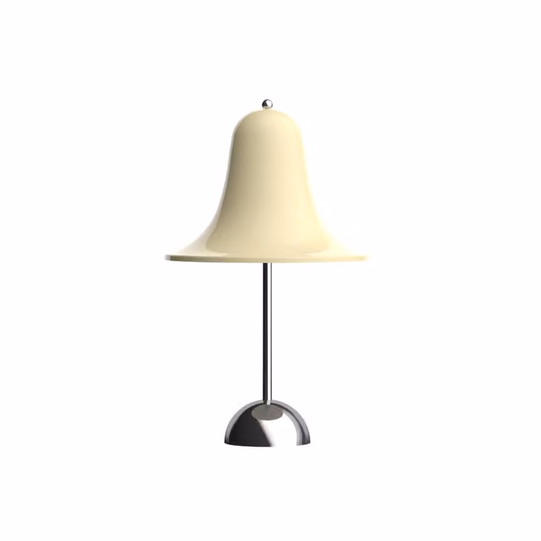 Verpan Lampada da tavolo Pantop, dimmerabile, Crema / Ambra, Soggiorno / Sala da pranzo, Metallo, Design, Lampada da tavolo