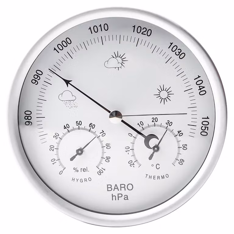 Stazione meteorologica analogica 3-in-1: barometro, igrometro e termometro