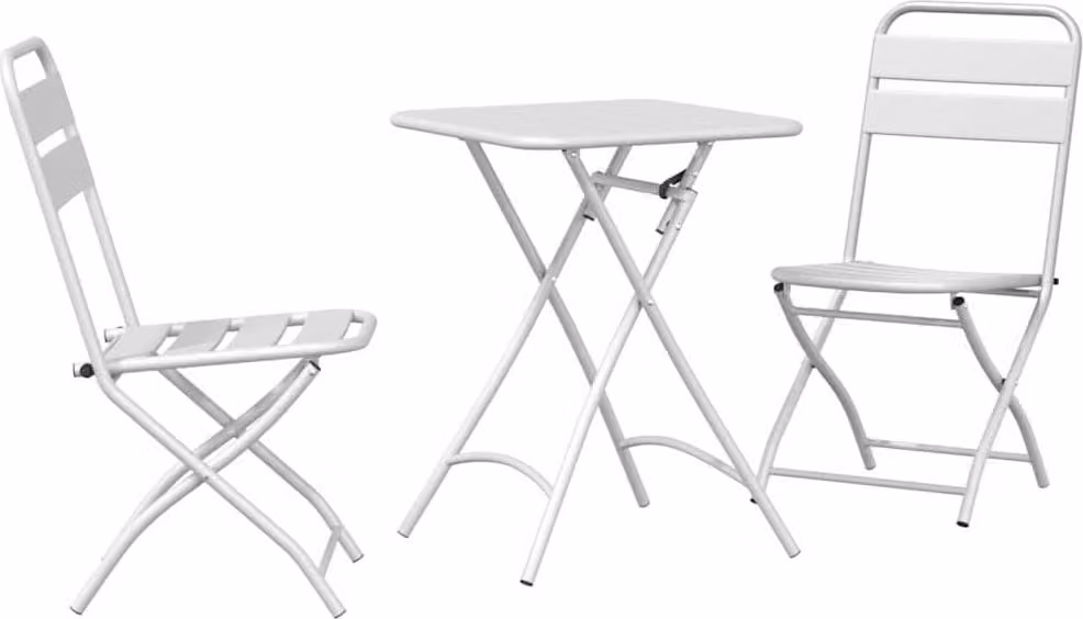 Set bistrot 3 pcs Bianco Acciaio