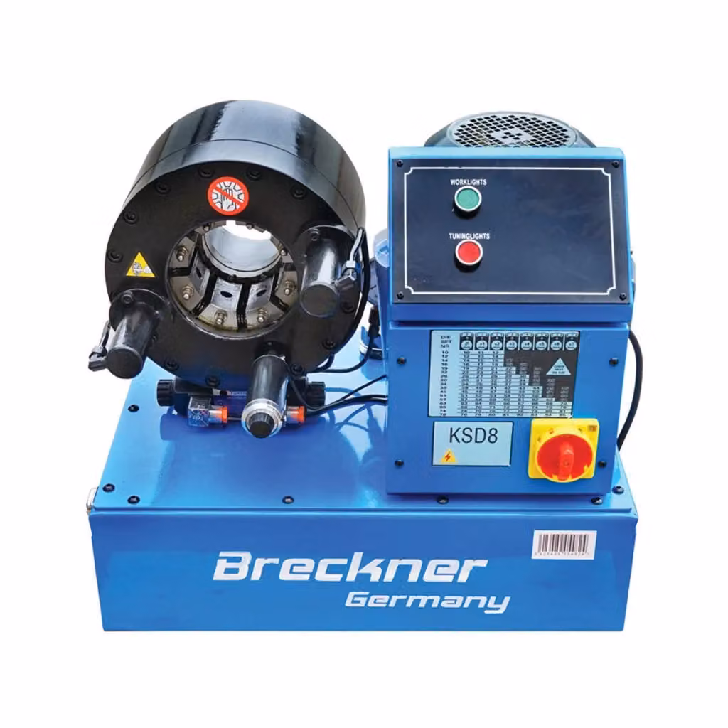 Pressa per crimpare tubi oleodinamici ad alta pressione Breckner Germany con cambio rapido, blu, diametro tubi fi 6-51 mm, 220V 3kW – 2