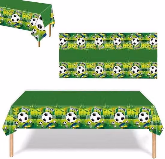 Tovaglia in plastica a tema calcistico - Stampa su un solo lato - 220 x 130 cm - Decorazione per festività