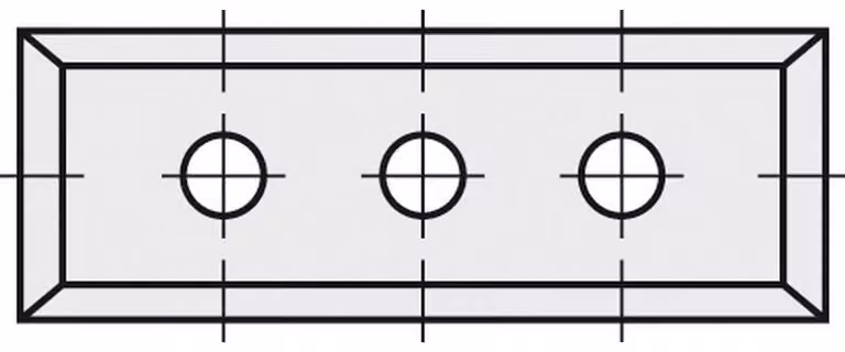 BRÜCK HW-WP 50 x 9 x 1,5 mm HC05 versione a 3 fori | 62050039