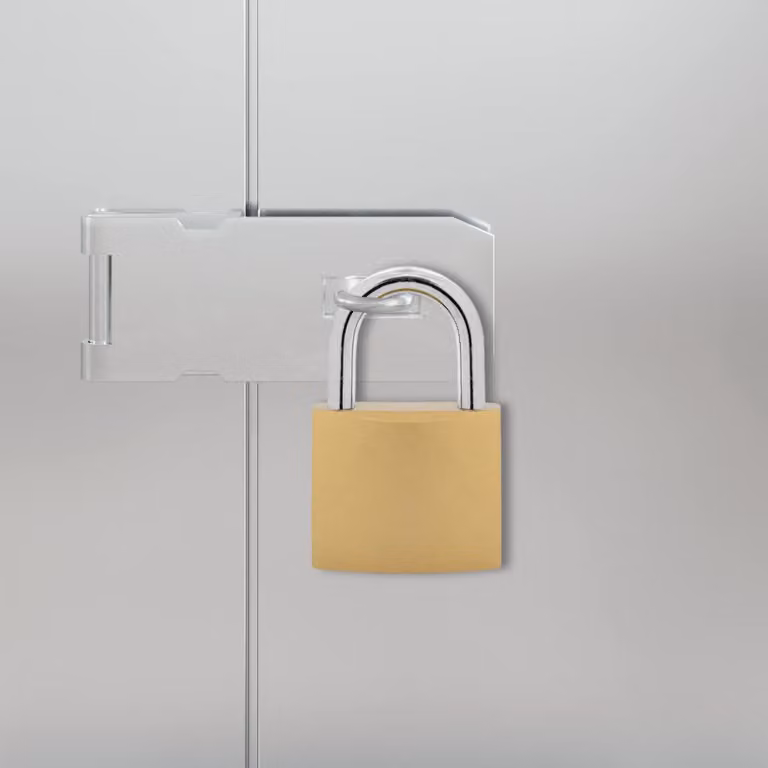 Serratura U-Lock vidaXL in ferro e ottone con 2 chiavi, disponibile in oro e argento