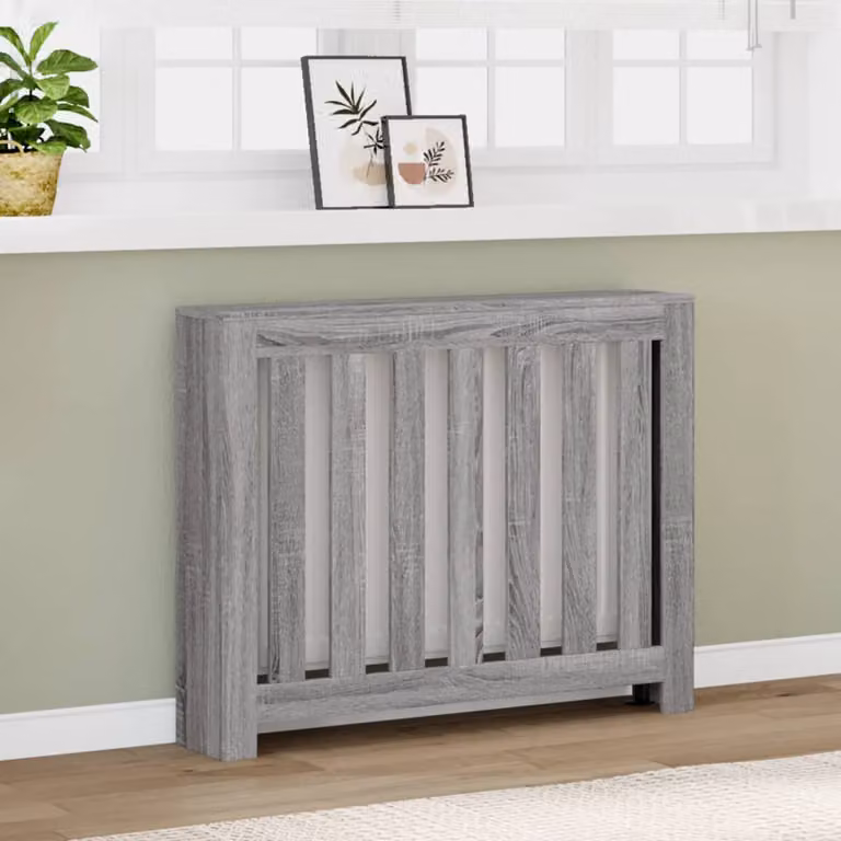 Copertura per radiatori vidaXL Sonoma grigio L 104 cm, P 20 cm, H 82 cm