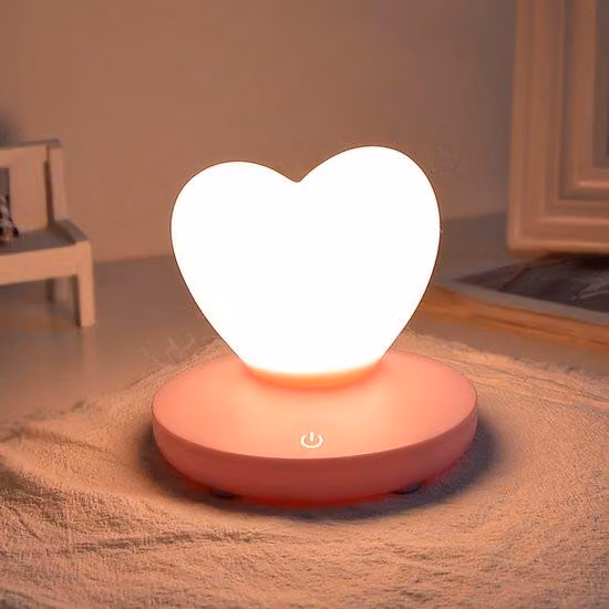 Lampada da notte a LED in silicone, ricaricabile tramite USB, con protezione per gli occhi, ideale per la camera da letto e come lampada da tavolo, un regalo perfetto.