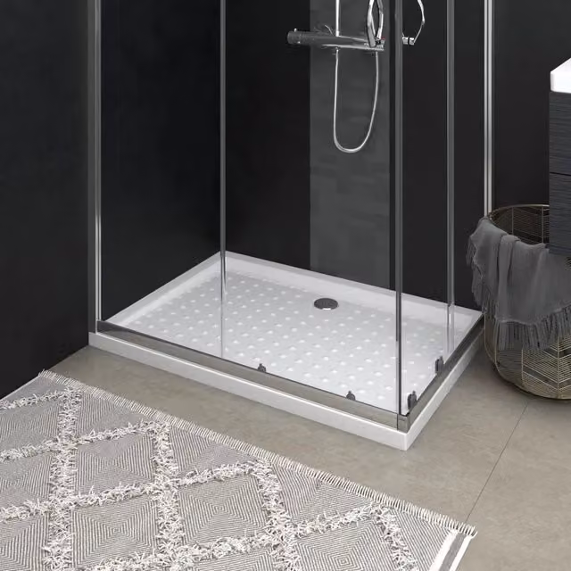 Piatto doccia rettangolare vidaXL bianco anti slip L: 100 cm, P: 70 cm, H: 4 cm