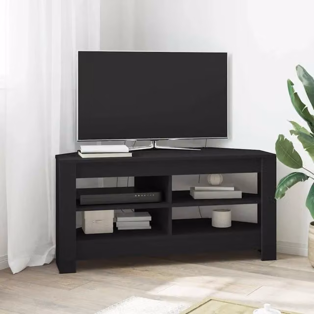 Mobile TV Angolare-Credenza per TV-Console TV Nero 102 x 40,5 x 45 cm Legno multistrato