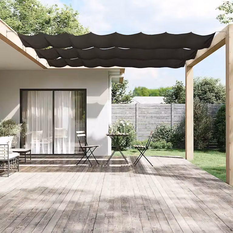 vidaXL Copertura per Balcone Antracite in Poliestere Opaco L: 1000 cm, H: 180 cm