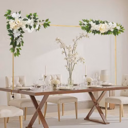 Arco da tavolo VEVOR dorato con morsetti, supporto regolabile in metallo per decorazioni floreali, palloncini e allestimenti per matrimoni o feste