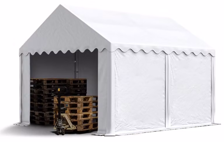 TOOLPORT Tendone deposito 3x4 m PVC 700 N tenda capannone impermeabile bianco